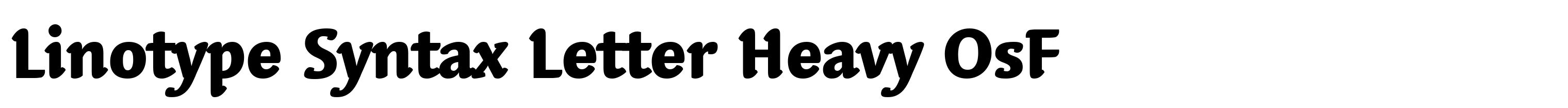 Linotype Syntax Letter Heavy OsF